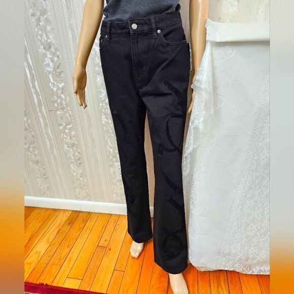 Ralph Lauren 5 Pockets Hid Rise Bootcut Jeans NWT Black - Picture 1 of 5